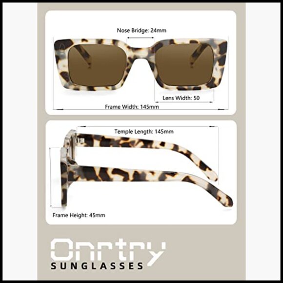 Plastic Frame Vintage Rectangle Sunglasses with UV400 Polarized Lenses main image 4